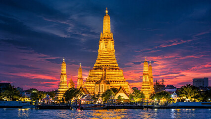 Naklejka premium wat aroon, Thailand