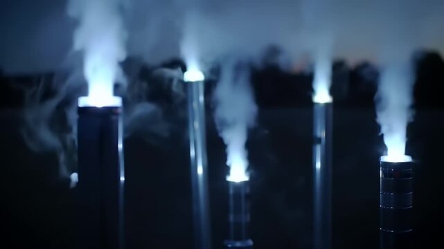 Smoke Emitters in Field.