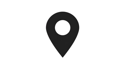 Obraz premium Minimalist location pinpoint icon with white center