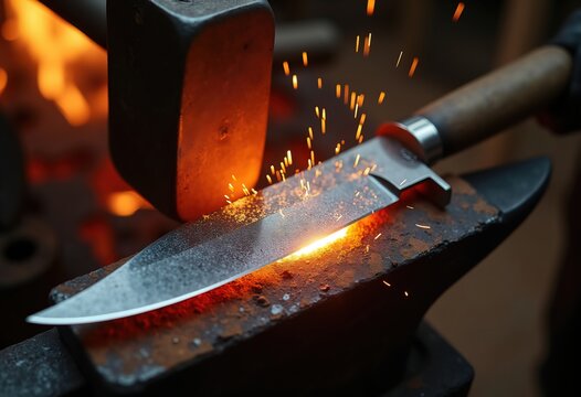 Crafting a Glorious Forged Knife Blade Pure Blacksmithing Art Anvil Heat Fire Metalwork Mastery