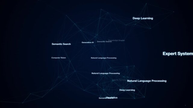 deep learning semantic search artificial intelligence tech dark artificial intelligence neural network machine learning tech dark background 