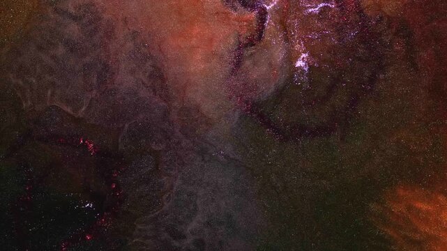 Exploring colors and shapes with alcohol ink in abstract video art