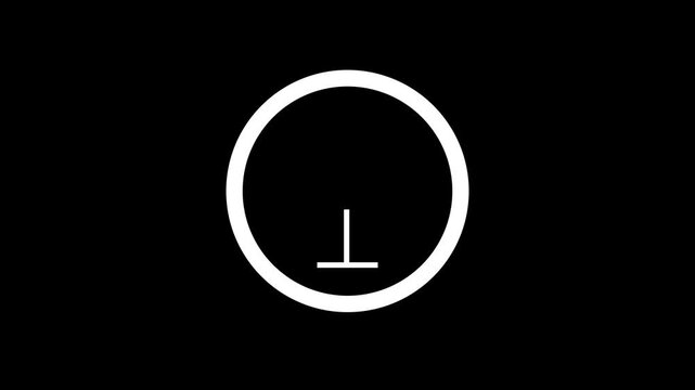 Line microphone animation with sound waves. Audio technique of a streamer, a podcaster, a musician. Contour equipment of audio broadcasting. White lines on white. 4k video