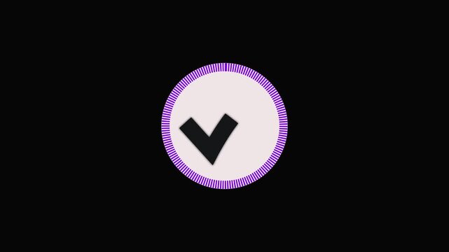 Animated reveal of a white checkmark icon in a green circle. Isolated on a white background 4k