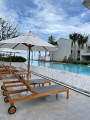 Fototapeta premium swimming pool in hotel