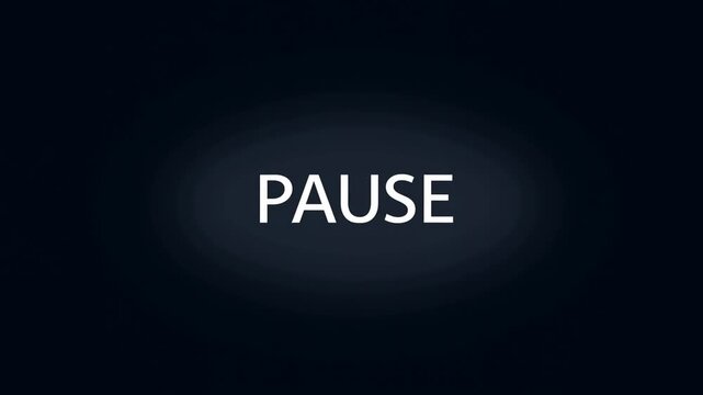 Transition from blur to clear: the word "pause" in focus across three frames