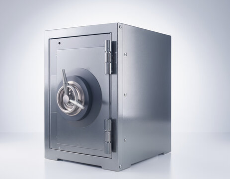 bank safe with combination lock isolated