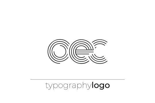 OEC modern geometric typography logo