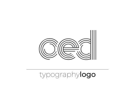 OED modern geometric typography logo