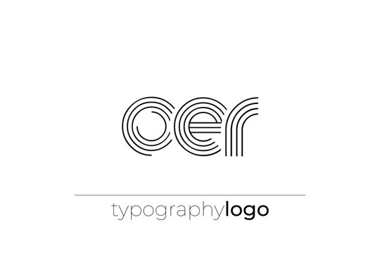 OER modern geometric typography logo