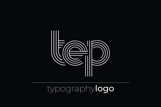 TEP modern geometric typography logo