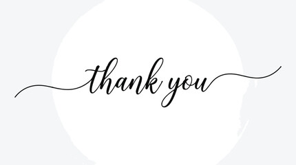 Obraz premium Elegant silhouette thank you card design