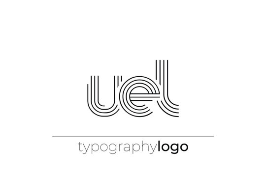 UEL modern geometric typography logo