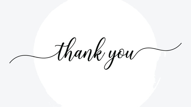 Elegant silhouette thank you card design