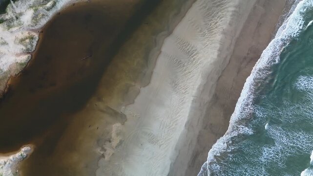 Aerial view of the coastal area on the south of Brazil, state of Santa Catarina