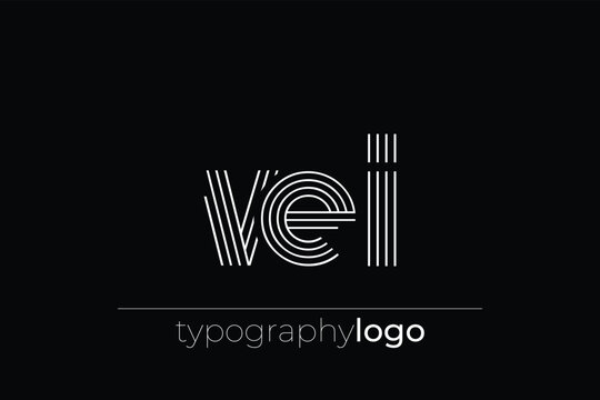 VEI modern geometric typography logo
