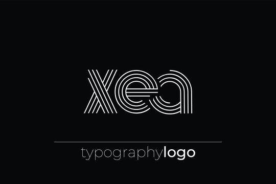 XEA modern geometric typography logo