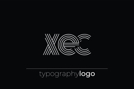 XEC modern geometric typography logo