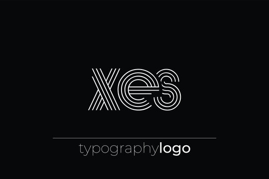 XES modern geometric typography logo