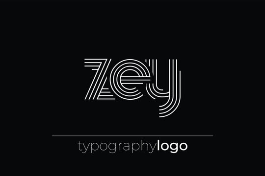 ZEY modern geometric typography logo