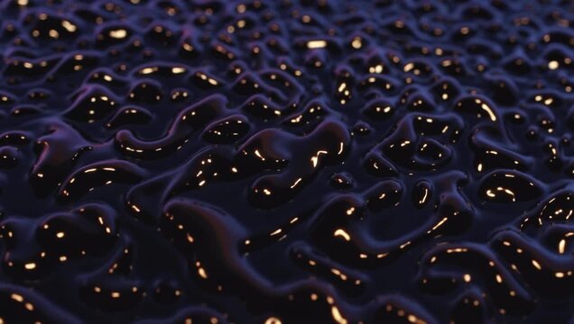 Sleek channels of liquid gold and black ferrofluid waves, luxury premium abstract fluid movement, smooth metallic background loop, 4k 7s tech backdrop.

