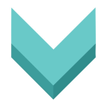 Isometric downward arrow icon