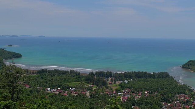 View of air manis, padang, sumatra indonesia