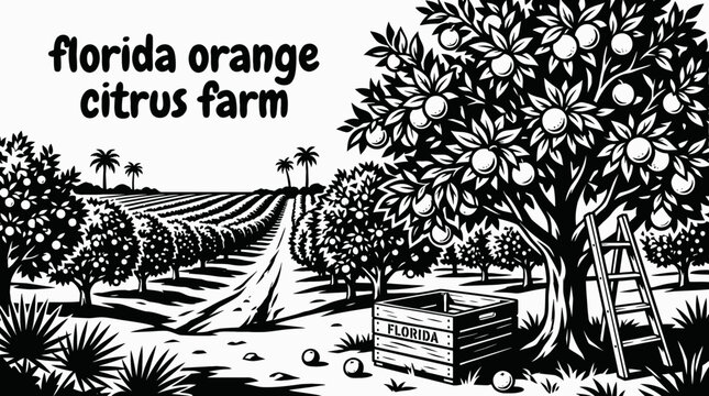 florida citrus american farm agriculture rural countryside crop harvest farming landscape field agribusiness destination