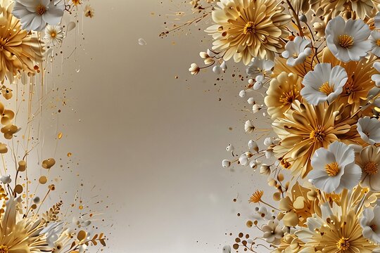 Abstract flowers with space for text