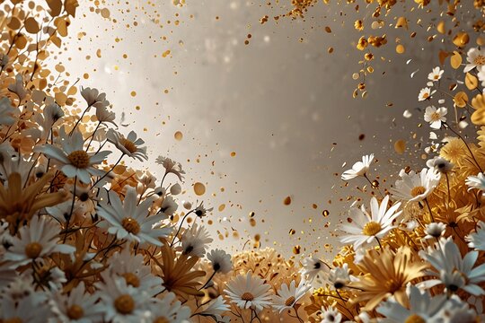 Abstract flowers with space for text