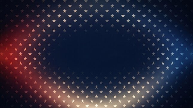 American stars background with red white and blue colors gradient
