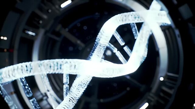 Glowing DNA Helix.