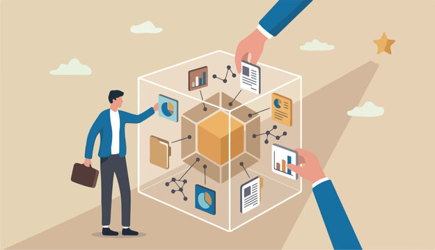 Consolidate report combine data, integration connection solution success union blend join research, collaboration optimization hand put data graph consolidate in the box