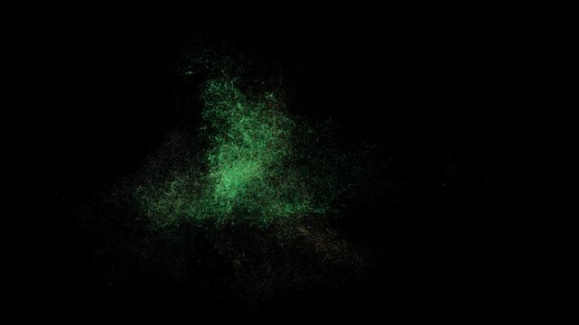 An explosion of particles, a soft explosion