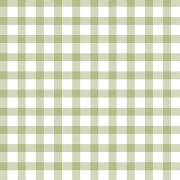 Soft sage green gingham plaid pattern with classic checkered design. Seamless repeating background perfect for fabric decor.