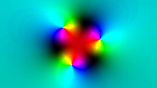 Complex Domain Coloring Abstract Mathematical Phase Animation Seamless Looping Procedural Background for Data Visualization Science and Advanced Physics Concepts