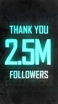 Followers celebration animation 2.5M