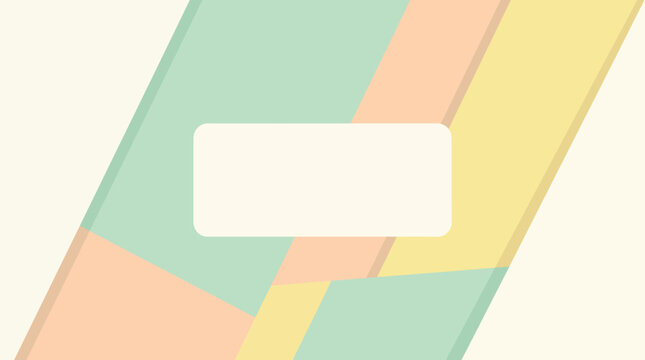 Abstract pastel geometric concept background featuring a clean, rounded rectangular frame for text, ideal for modern design presentations and creative layouts