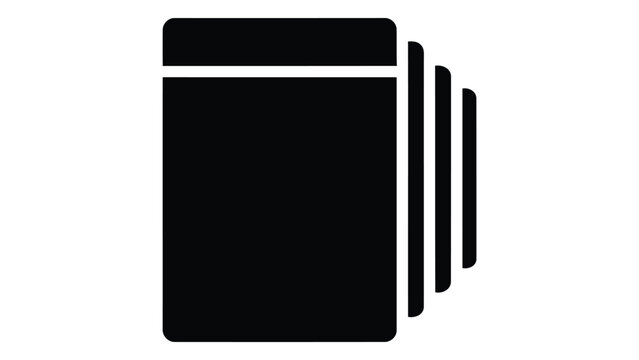 Adhesive note pad set icon, office stationery symbol