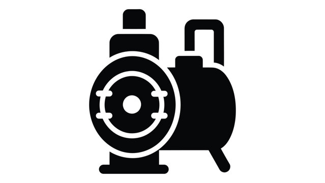 Industrial steam boiler system icon