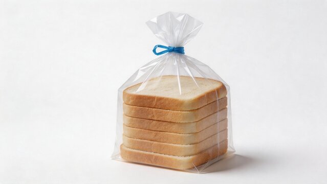 Sliced bread in plastic packaging