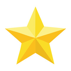 Fototapeta premium Golden star icon on white background