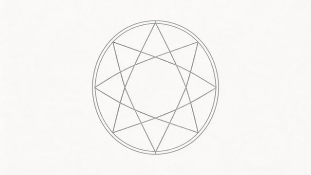 Geometric star pattern in circle