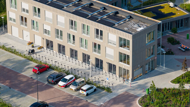 Aerial View of Flexwoningen Ruimtebaan in Zoetermeer