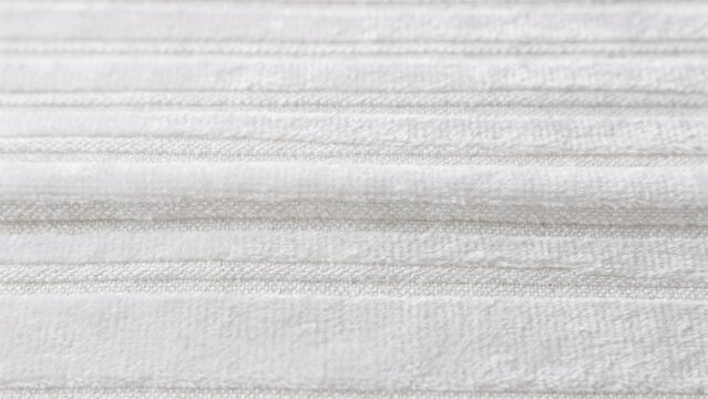 Close-Up of White Textured Fabric