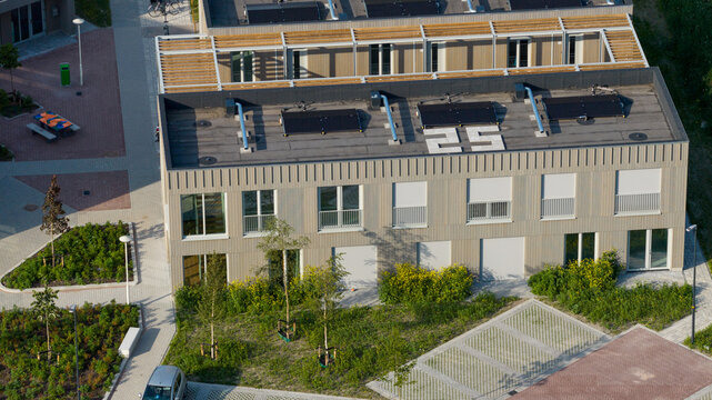 Aerial View of Flexwoningen Ruimtebaan in Zoetermeer
