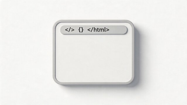 Browser window with HTML code