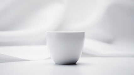Fototapeta premium Minimalist White Ceramic Cup