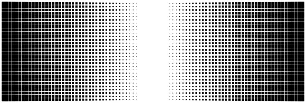 Abstract Halftone Gradient Pattern with Square Pixels for Modern Graphic Design Backgrounds and Digital Texture Effects