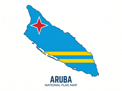 Aruba Flag Map